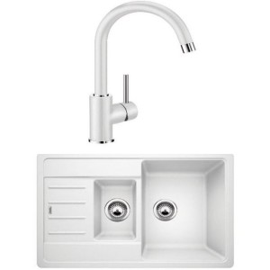 Chiuveta LEGRA 6 S și Baterie MIDA Alb