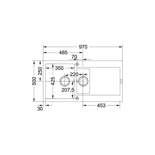 Chiuveta bucatarie Franke MRG-651 NERO, 2 cuve