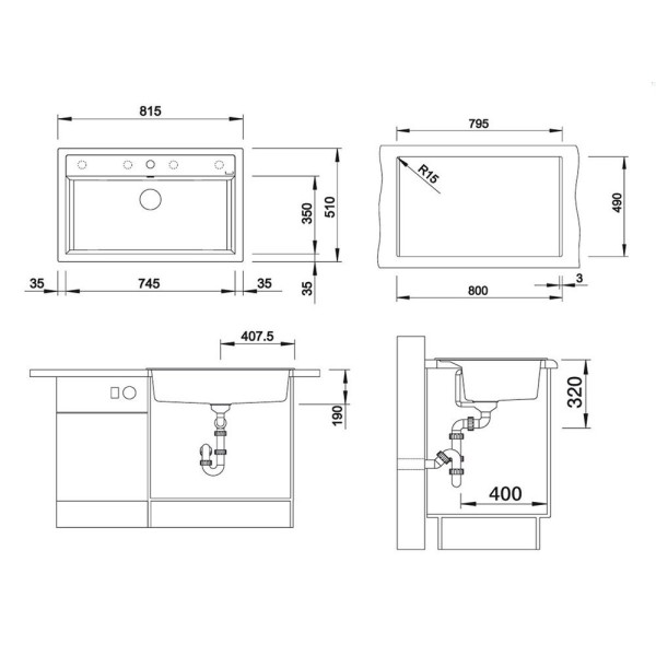Chiuveta Granit Blanco Dalago 8 Alb
