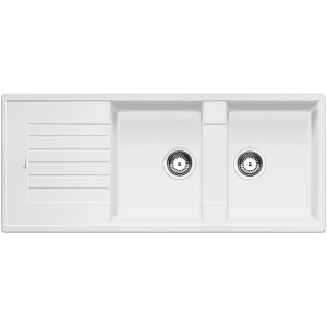 Chiuveta Granit Blanco Zia 8 S Alb 1160 x 500 mm