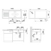 Chiuveta Granit Blanco Zia 8 S Alb 1160 x 500 mm