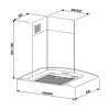 Hota Tornado Eva 1200 LED Inox 90cm
