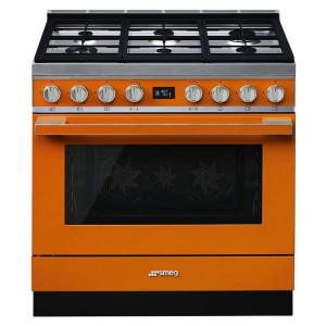 Aragaz Smeg Portofino CPF9GPOR Portocaliu