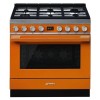 Aragaz Smeg Portofino CPF9GPOR Portocaliu
