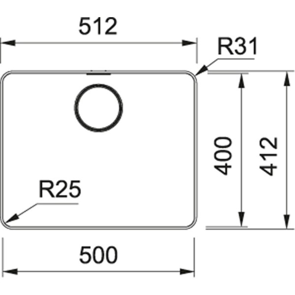 Chiuvetă bucătărie Franke MYX 210-50, inox satinat