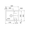 Pachet Franke Chiuveta BFG 611-62 + Baterie Novara Plus Negru