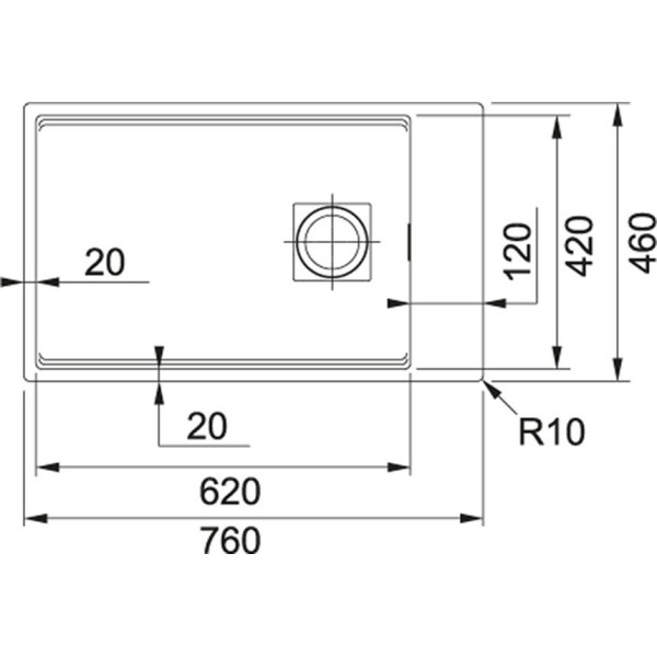 Chiuveta Franke KNG 110-62 Bianco