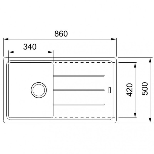 Chiuveta Franke BFG 611-86 Avena, material compozit