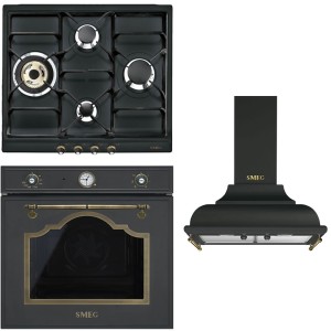Pachet Smeg Cortina: Cuptor, Plita, Hota