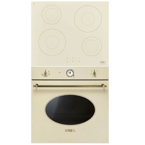 Pachet Smeg Cuptor și Plită Inducție Crem