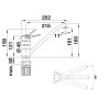 Baterie chiuveta Blanco WEGA II CROM-ALB