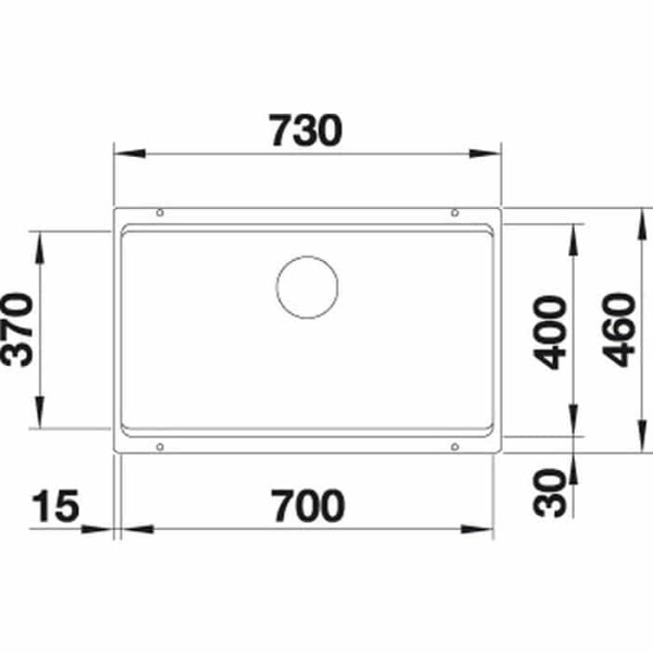 Chiuveta Blanco ETAGON 700-U-ALB, sine din inox