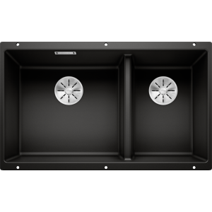 Chiuveta Subline 430/270-U Negru, 2 Cuve, Blanco