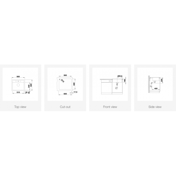 Chiuvetă bucătărie Blanco LEGRA 6 ALB din granit