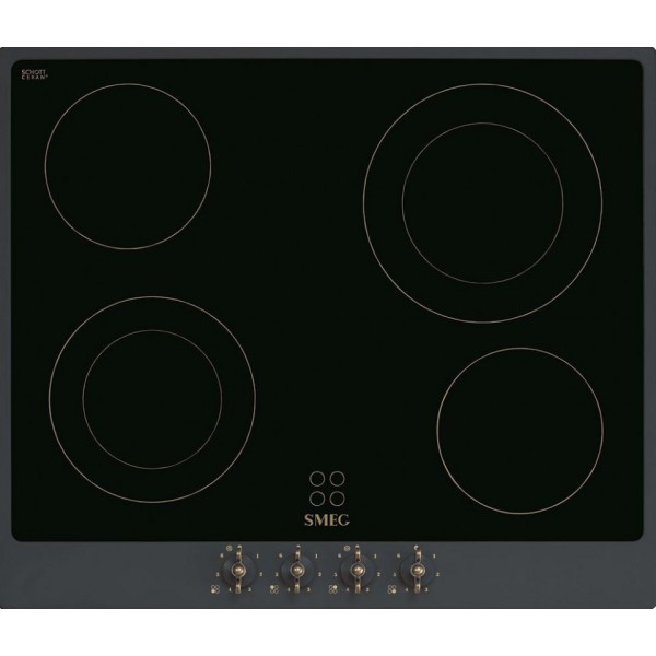Plita Smeg P864AO, ceramica neagra, 60 cm