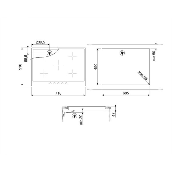 Plita Smeg Coloniale P875PO, crem, 72 cm