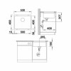Chiuveta Blanco Alb Sub Blat 500x400mm
