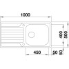 Chiuvetă Blanco DINAS XL 6 S, inox periat