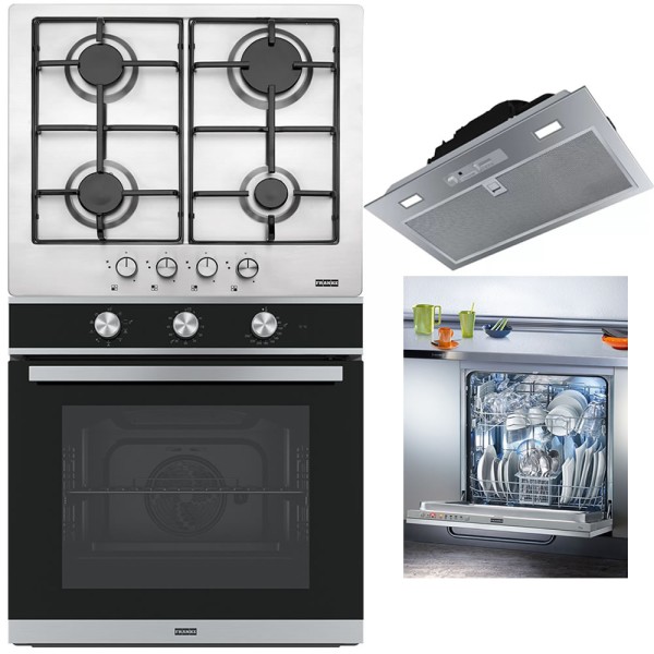 Pachet electrocasnice Franke cuptor, plita, hota, masina vase