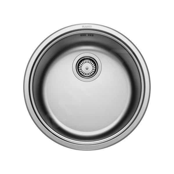 Pachet Inox Chiuveta Rotunda și Baterie Blanco