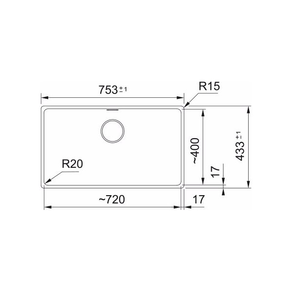 Chiuveta Sub Blat Franke Maris MRG 110-72 Alb