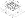 Plita gaz Franke FHMA 604 - 3 arzatoare + WOK