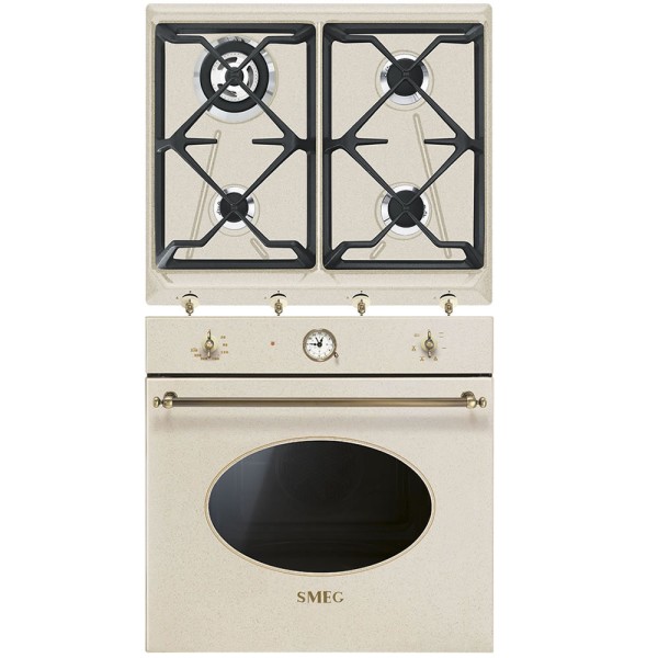 Pachet Smeg Avena Cuptor electric și Plită pe gaz