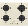 Plita vitroceramica pe gaz Smeg PV864PO, 60 cm, crem