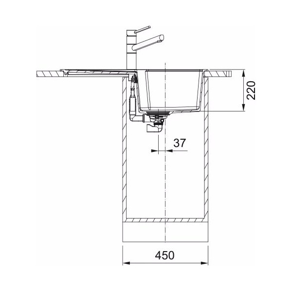 Chiuveta Franke Alb UBG 611-78, cu 1 cuva reversibila