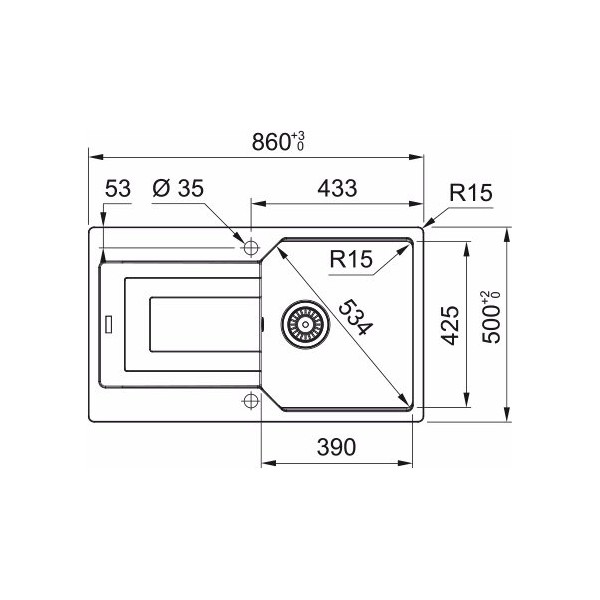 Chiuveta Franke Alb UBG 611-86, cuva reversibila