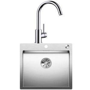 Pachet Blanco Inox Chiuvetă Claron 500-IF/A + Baterie MIDA