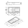 Chiuveta bucatarie Smeg cu 2 cuve Avena LZ102AV2