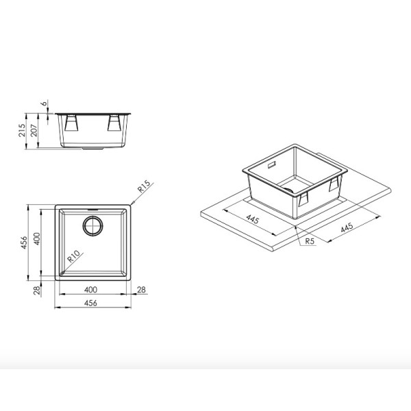 Chiuveta Bucatarie Smeg VZP45B 1 Cuva Alb