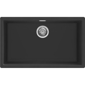 Chiuvetă Granit Smeg cu 1 Cuva Mare, Negru