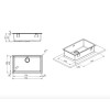 Chiuveta Granit Smeg VZP76B, Montare pe Blat sau Sub Blat