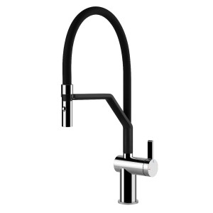 Baterie Smeg Inox-Negru MID20CR, pipa inalta curbata