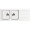 Chiuvetă Smeg granit alb cu 2 cuve reversibile