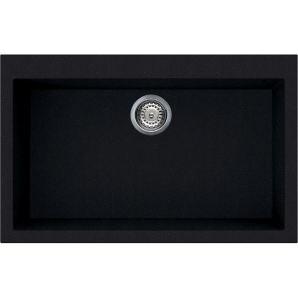 Chiuveta gu blat Smeg negru, VZ79N, 790x500mm