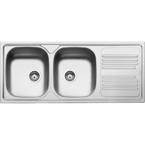 Chiuveta Smeg Inox cu 2 cuve si picurator LYP116R