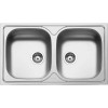 Pachet Smeg Inox Chiuveta cu 2 cuve + Baterie MF11CR3