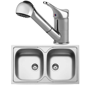 Pachet Smeg Inox Chiuvetă și Baterie MD10CR3