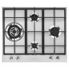 Plita Smeg Inox cu arzator WOK si gratare din fonta