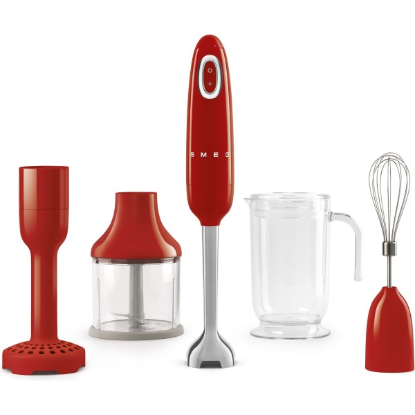 Blender de mână Smeg Roșu cu accesorii incluse