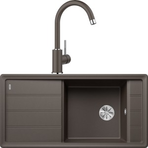 Chiuveta Blanco Cafea FARON XL 6 S si Baterie MIDA