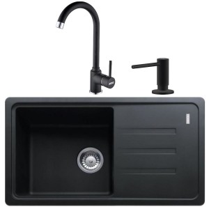 Pachet Franke Negru: Chiuveta BSG 611-78 + Baterie Pola