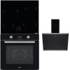 Pachet electric Franke cuptor plită hotă sticlă neagră
