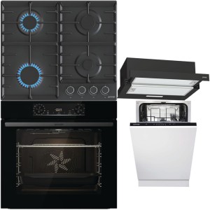 Pachet Gorenje cu cuptor, plita, hota, si masina spalat vase