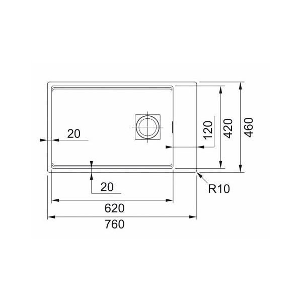 Chiuveta Sub Blat Franke 2 KNG 110-62 Gri Ardezie
