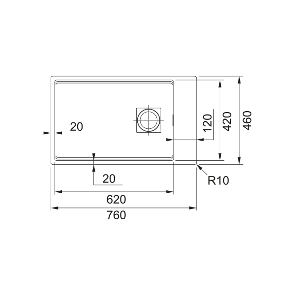 Chiuveta Franke KNG 110-62 negru mat sub blat