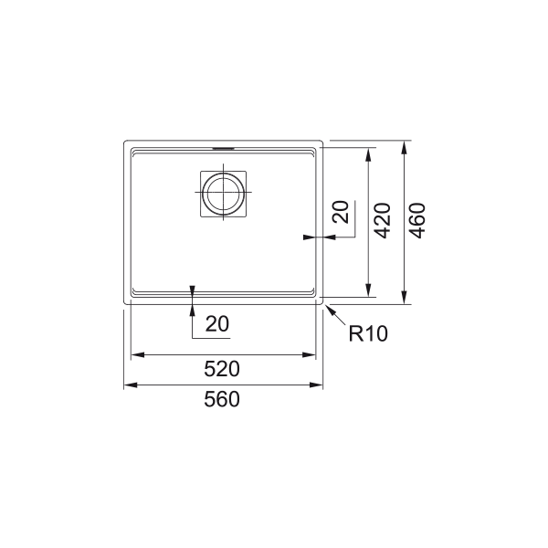 Chiuveta sub blat Franke Kubus 2 Gri ardezie
